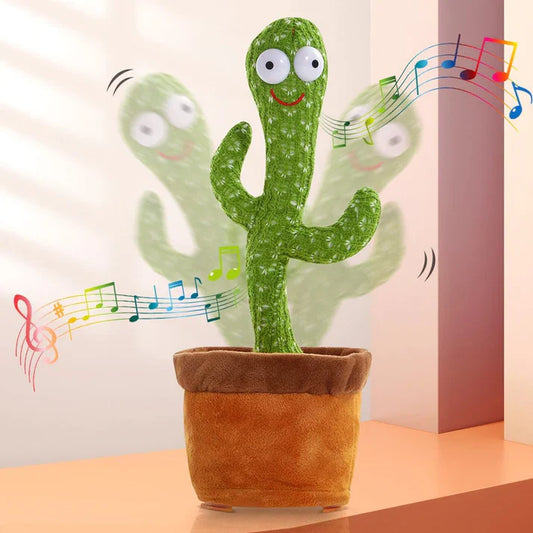 Rechargeable Dancing Cactus Toy – Sing, Dance, and Talk Back with Lights & Music